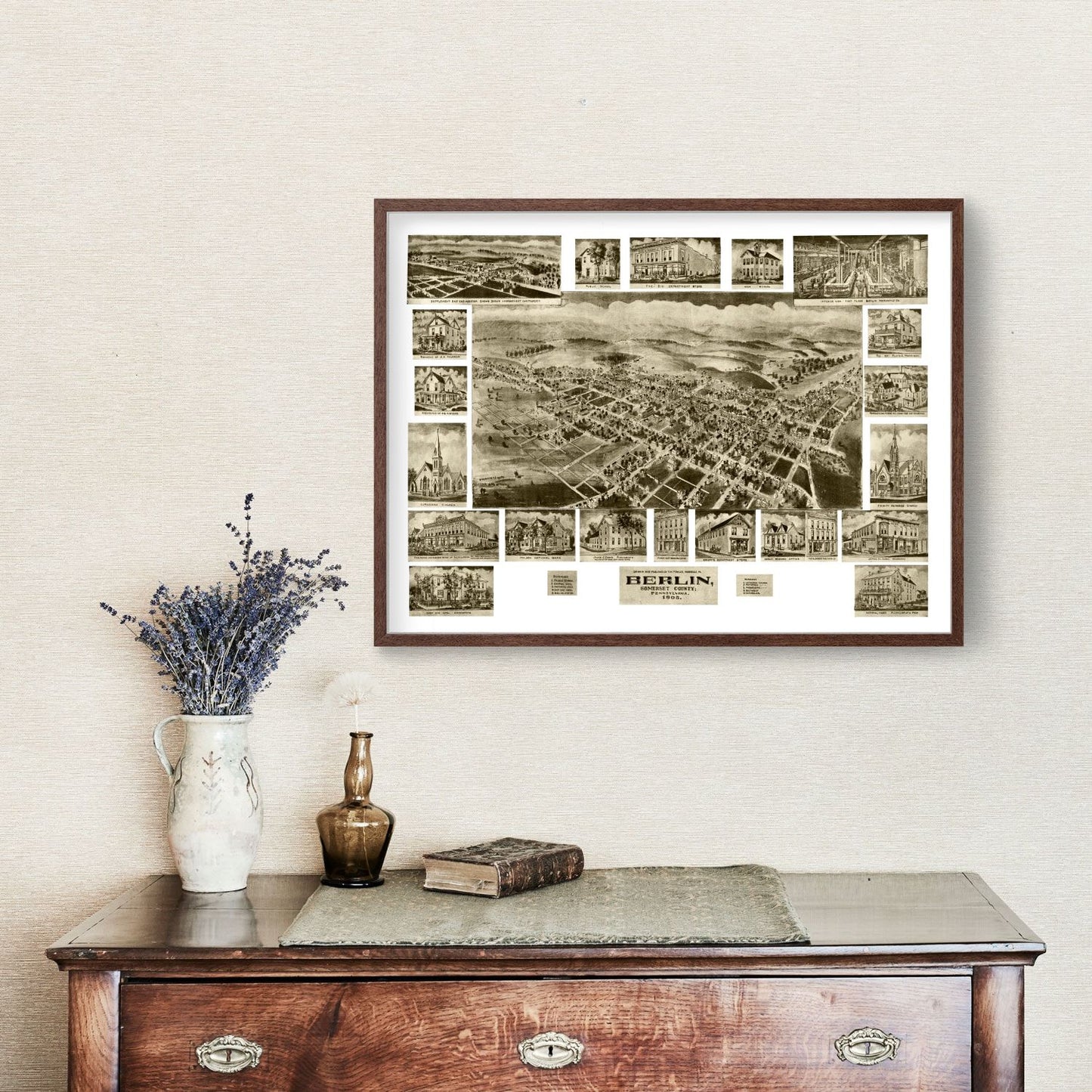 Vintage Map of Berlin, Pennsylvania, 1905