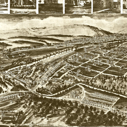 Vintage Map of Burnham, Pennsylvania, 1906 | Wall Art