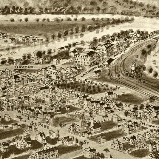 Vintage Map of Confluence, Pennsylvania, 1905