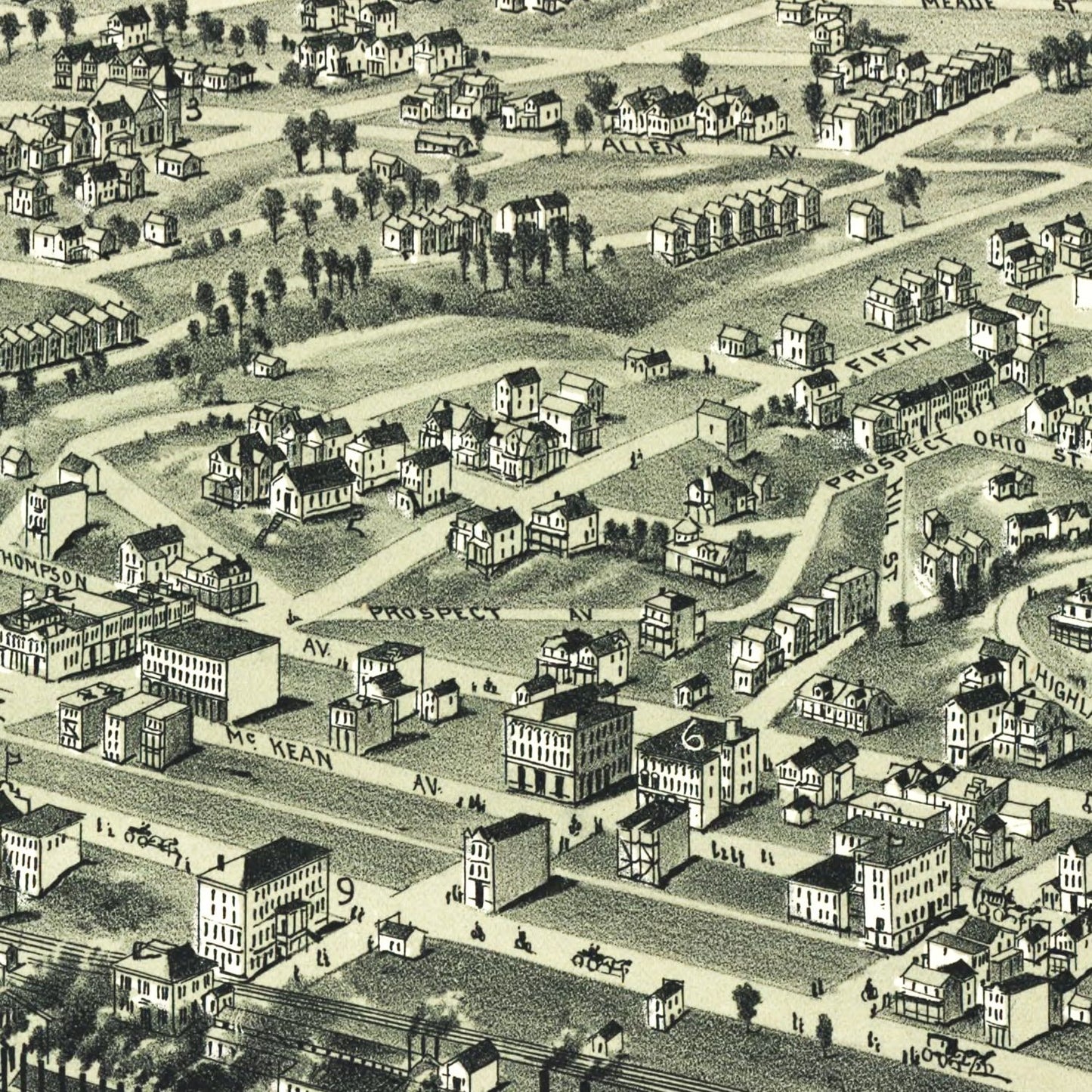 Vintage Map of Donora, Pennsylvania, 1901