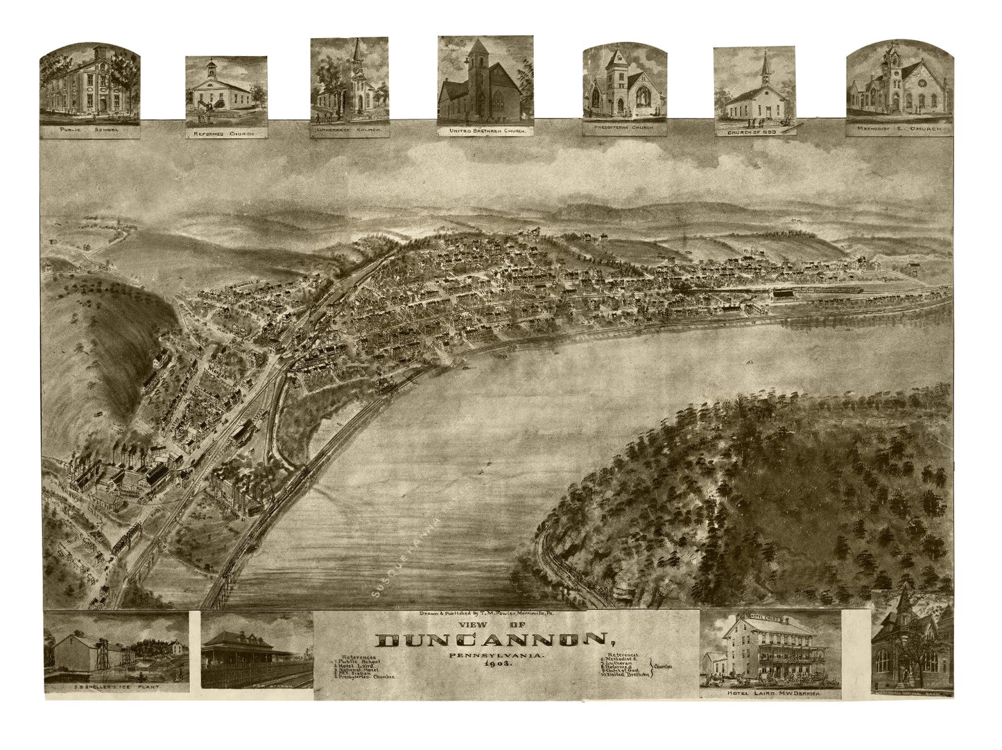 Vintage Map of Duncannon, Pennsylvania, 1903