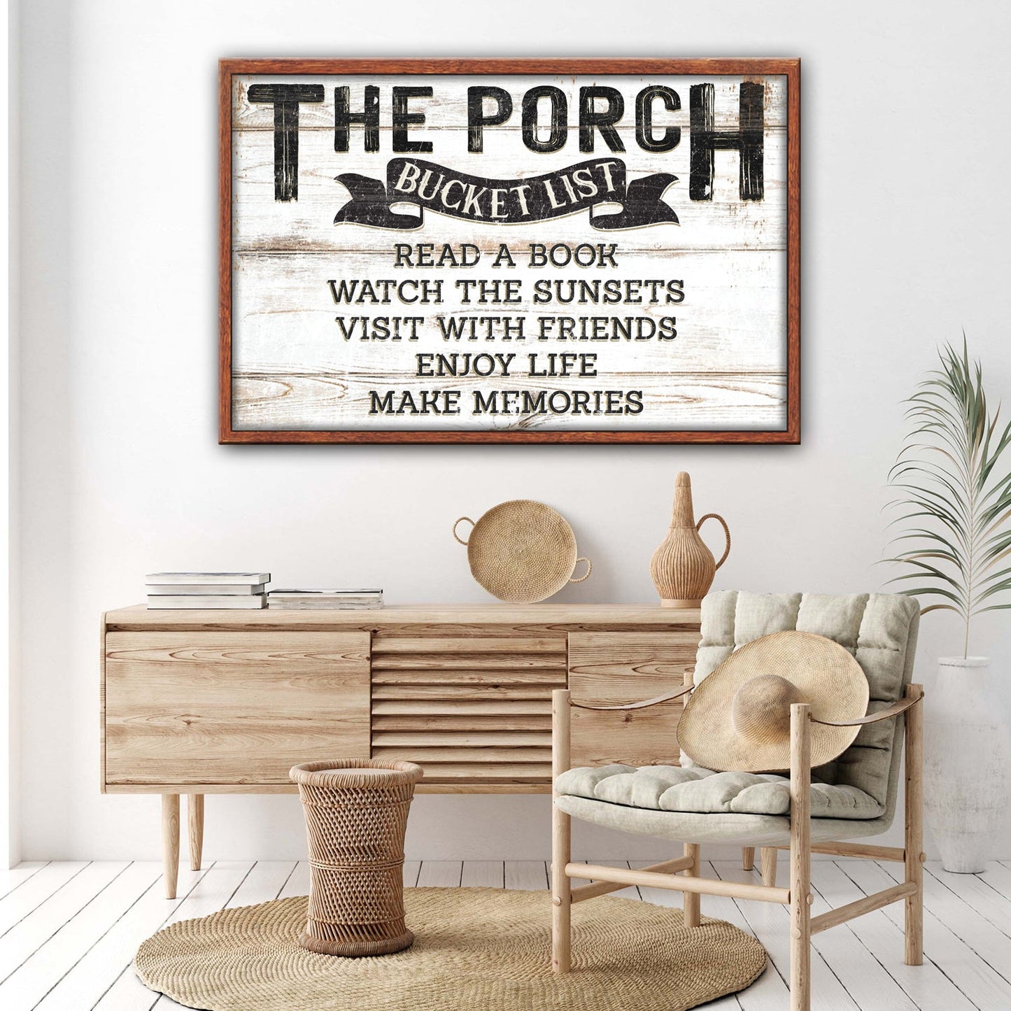 Porch Bucket Canvas Wall Art Sign