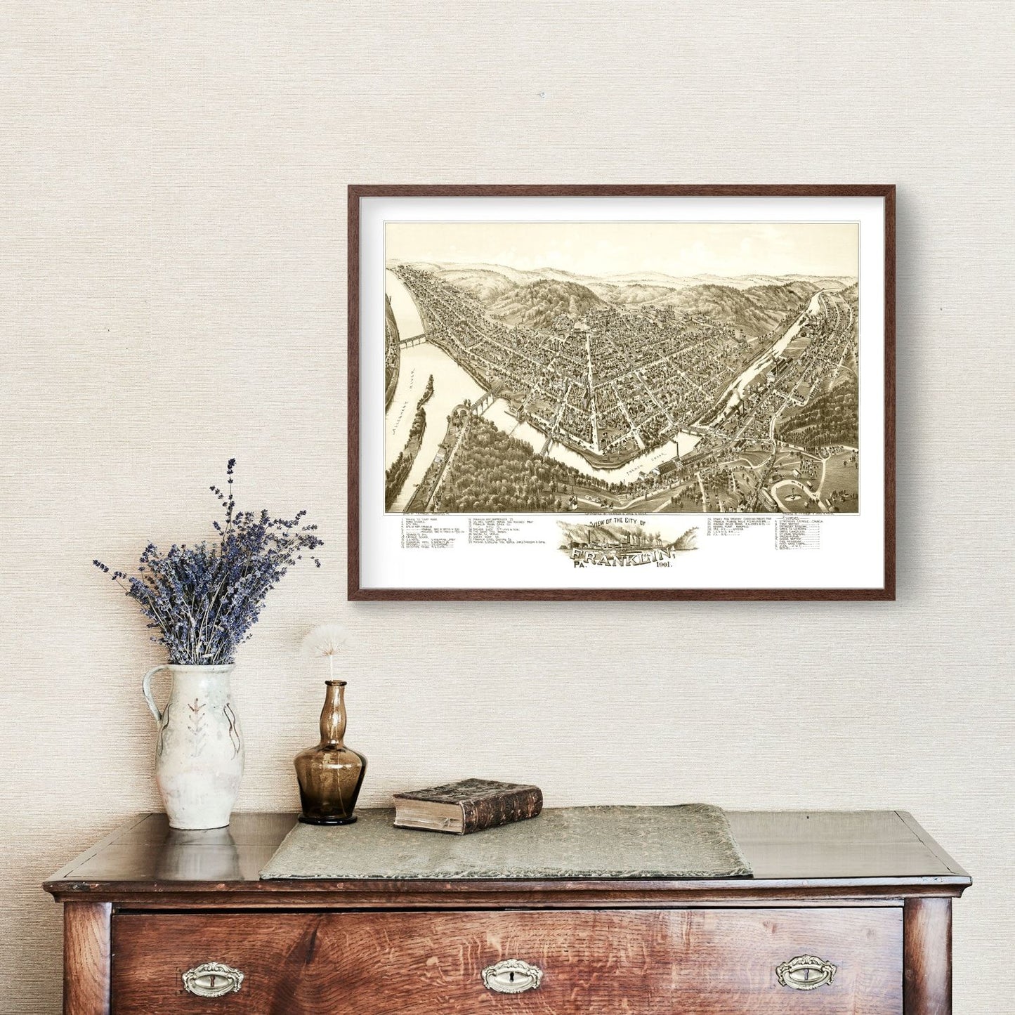 Vintage Map of Franklin, Pennsylvania, 1901