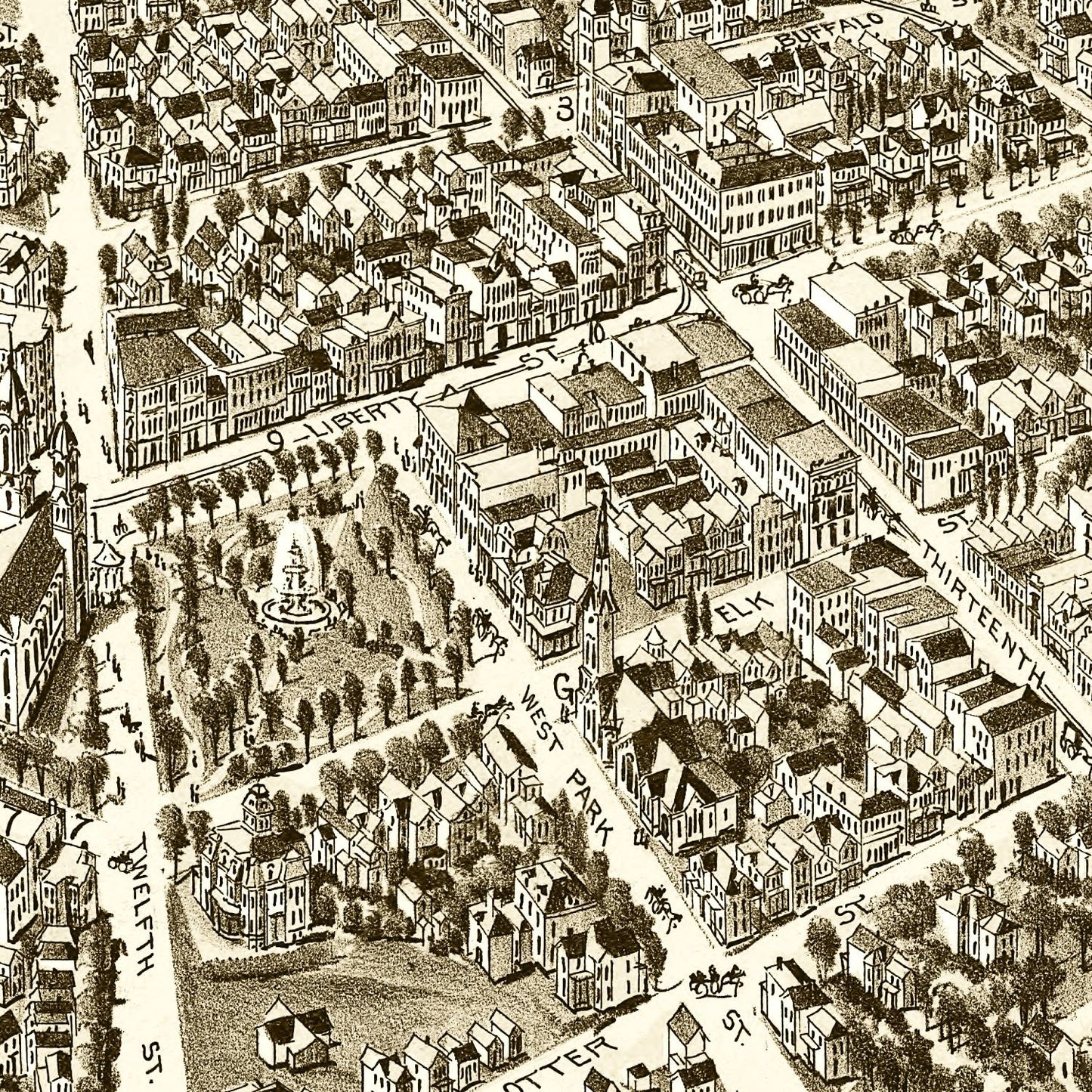 Vintage Map of Franklin, Pennsylvania, 1901
