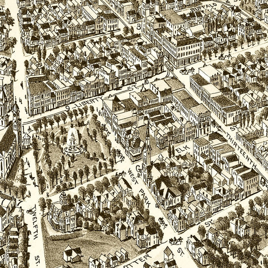Vintage Map of Franklin, Pennsylvania, 1901