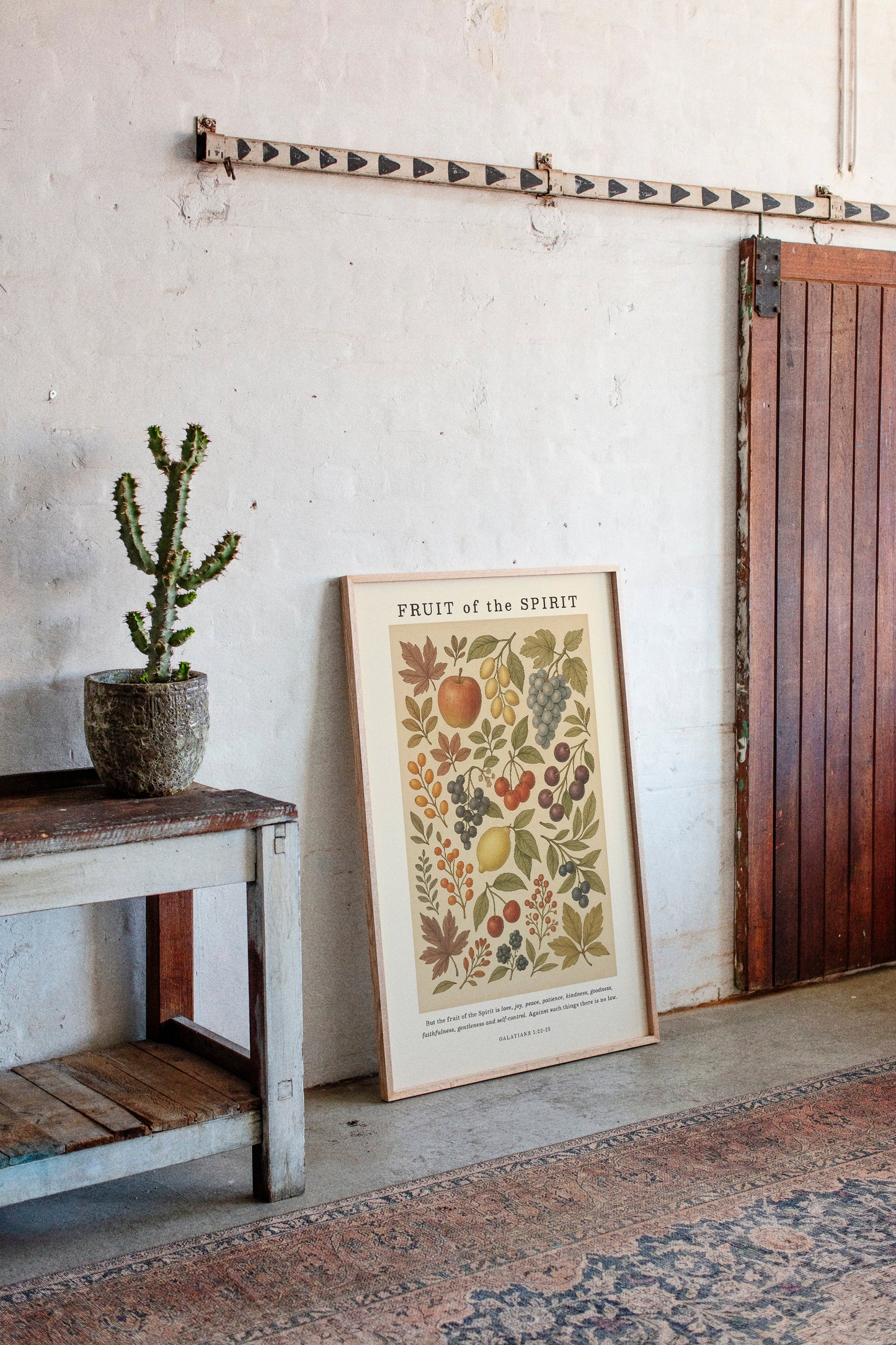 Fruit of the Spirit Botanical Faith Wall Art Print