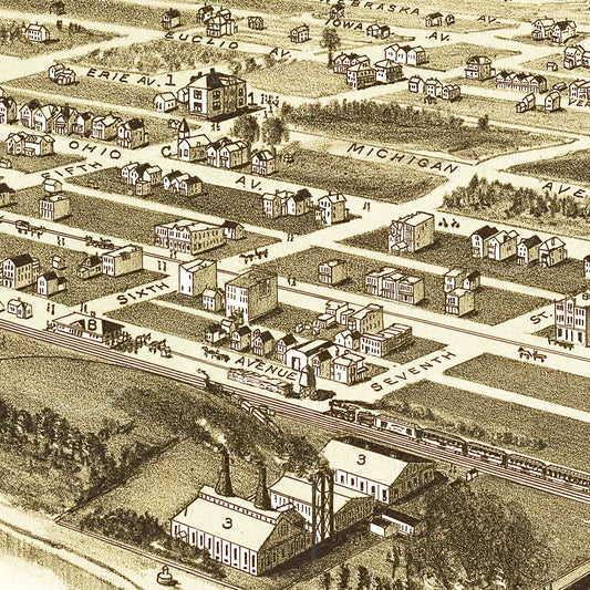 Vintage Map of Glassport, Pennsylvania, 1902