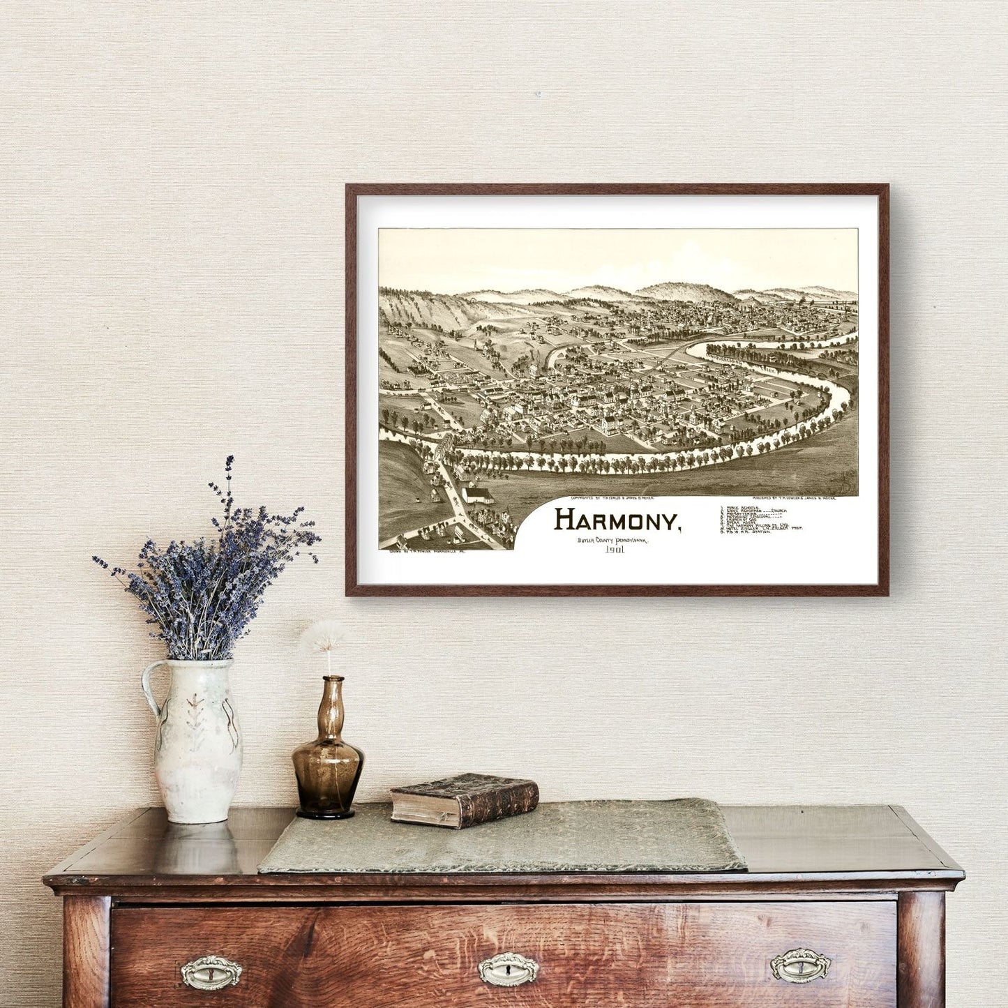 Vintage Map of Harmony, Pennsylvania, 1901