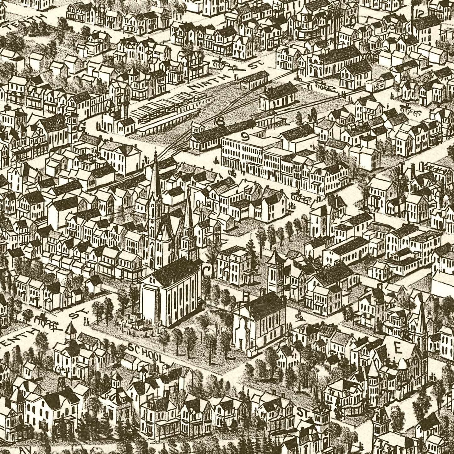 Vintage Map of Indiana County, Pennsylvania, 1900