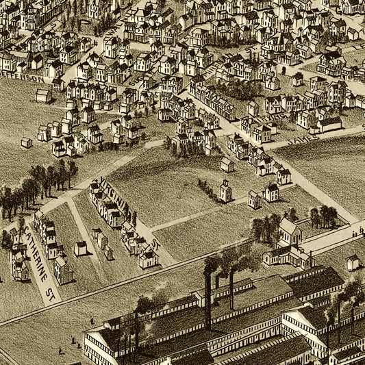 Vintage Map of Latrobe, Pennsylvania, 1900