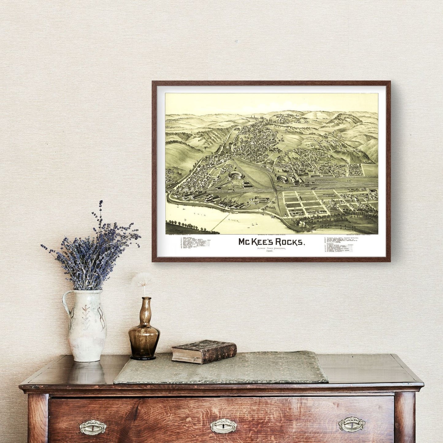 Vintage Map of McKee's Rocks, Pennsylvania, 1901