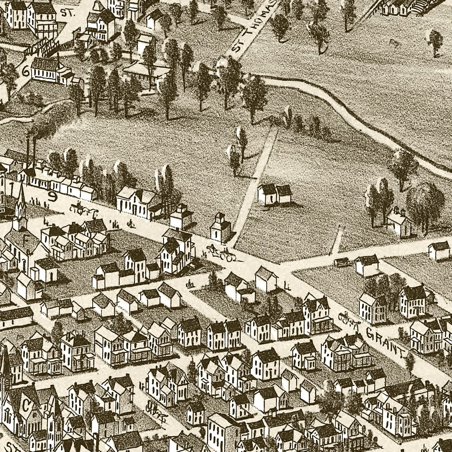 Vintage Map of Meyersdale, Pennsylvania, 1900