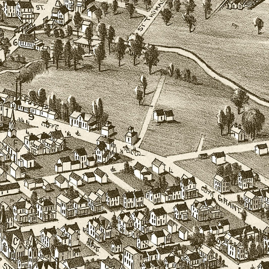 Vintage Map of Meyersdale, Pennsylvania, 1900
