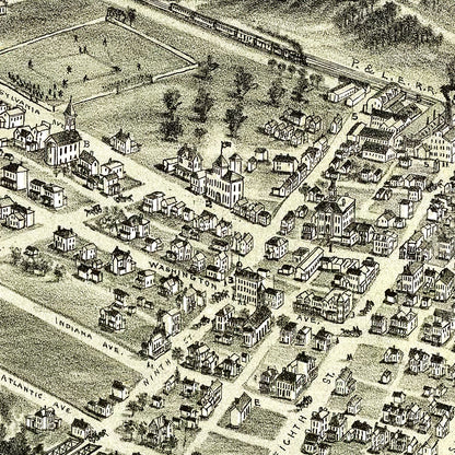 Vintage Map of Monaca, Pennsylvania, 1900
