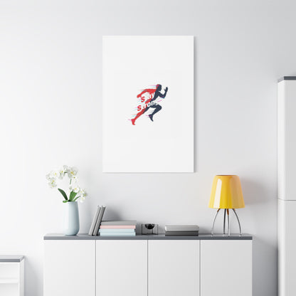 Stay Strong Runner Gym Canvas Wall Art