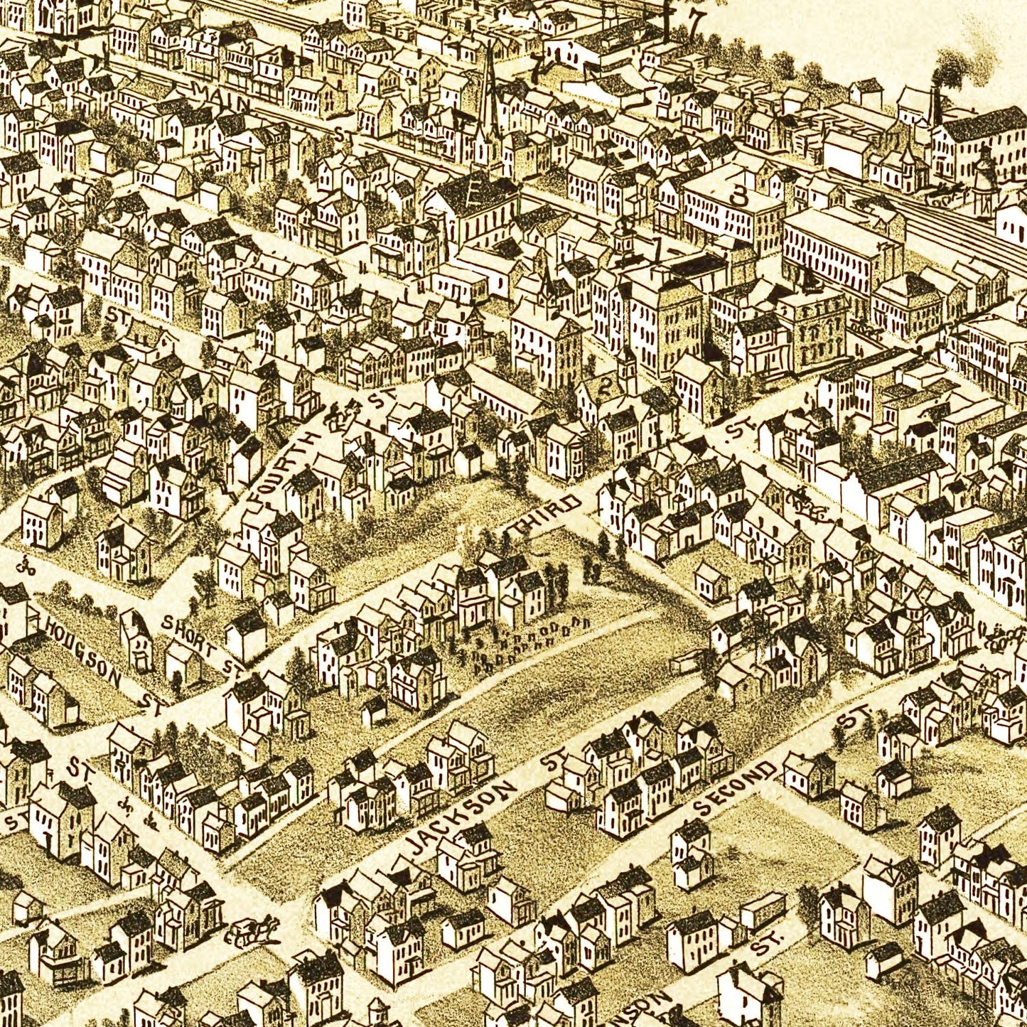 Vintage Map of Monongahela City, Pennsylvania, 1902