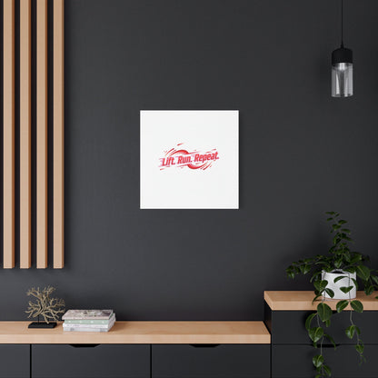 Lift Run Repeat Gym Motivation Canvas Wall Art