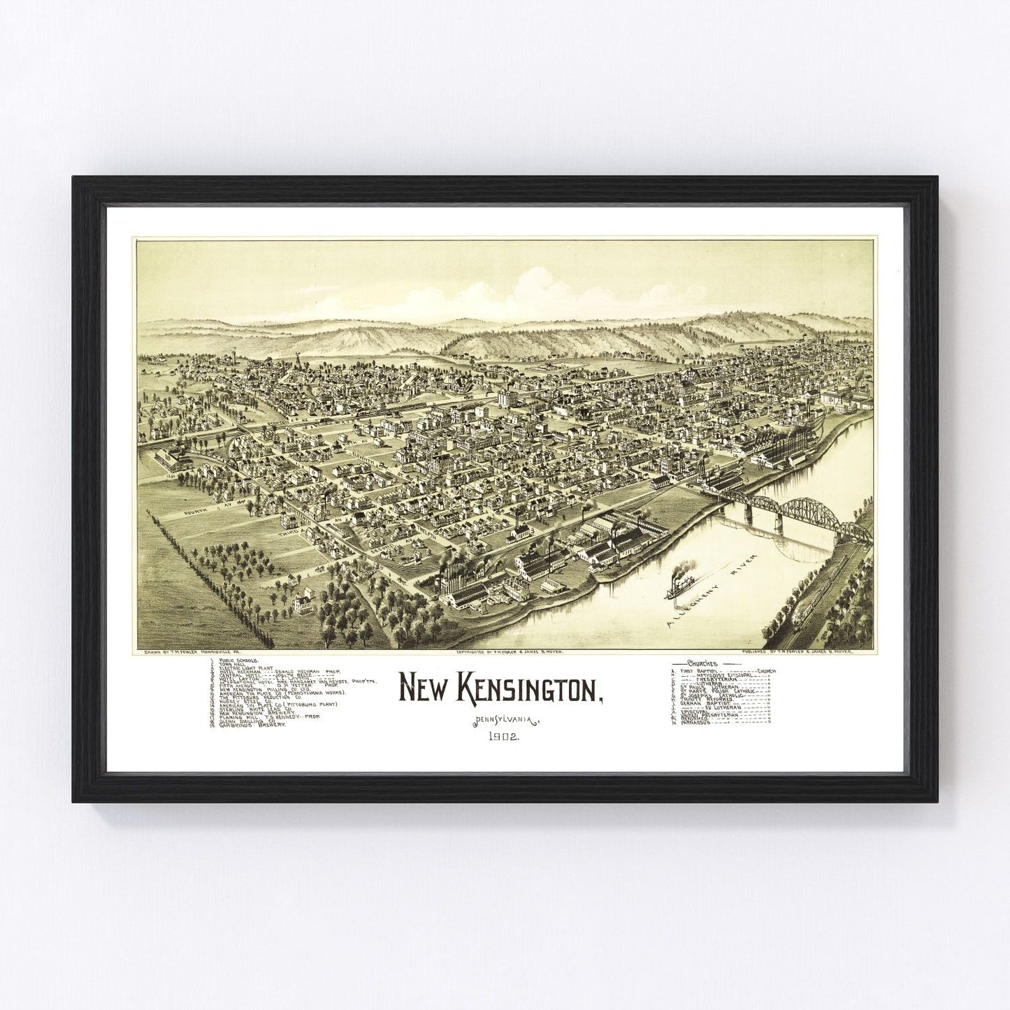 Vintage map of New Kensington, Westmoreland County, Pennsylvania, 1902