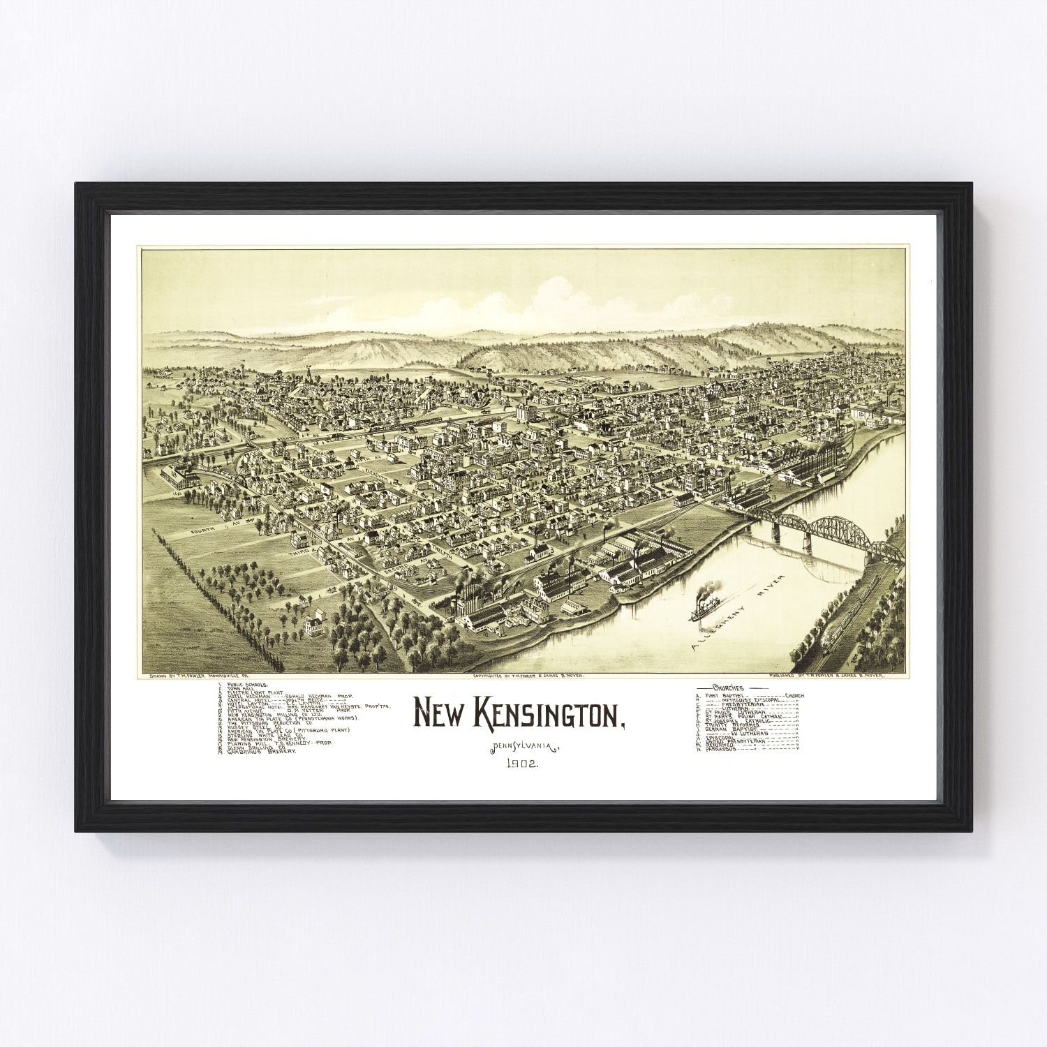 Vintage map of New Kensington, Westmoreland County, Pennsylvania, 1902