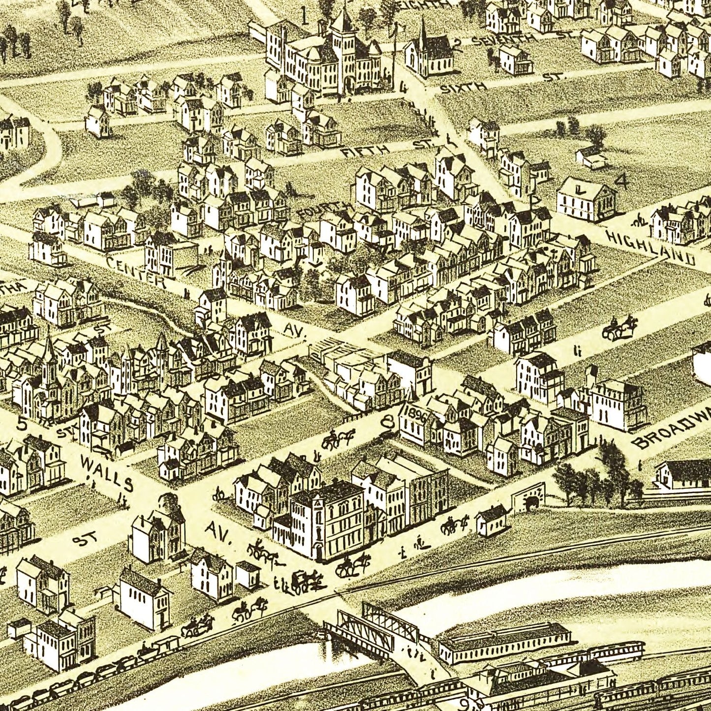 Vintage Map of Pitcairn, Pennsylvania, 1901