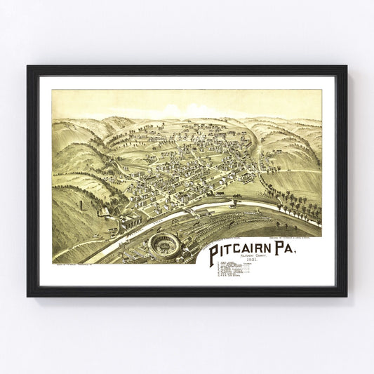 vintage map of Pitcairn, Pennsylvania, 1901