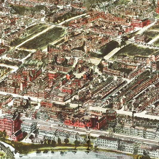 Vintage Map of Philadelphia, Pennsylvania, 1907