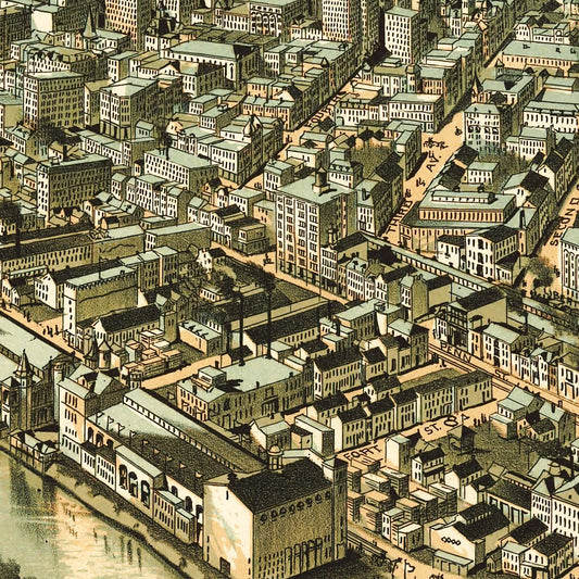 Vintage Map of Pittsburgh, Pennsylvania, 1902