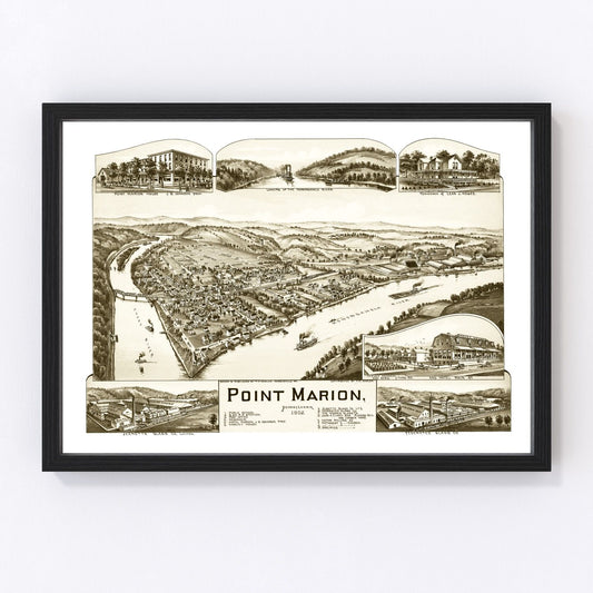 vintage map of Point Marion, Pennsylvania, 1902