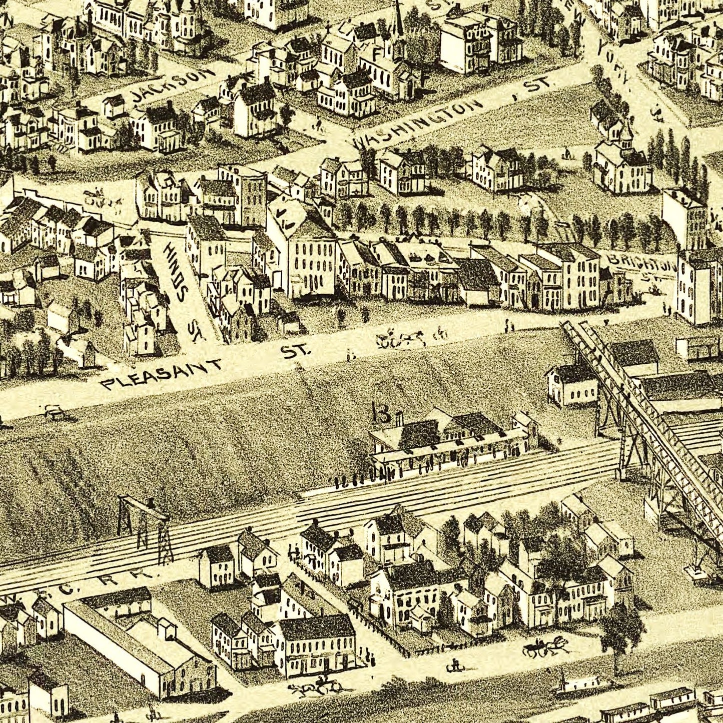 Vintage Map of Rochester, Pennsylvania, 1900