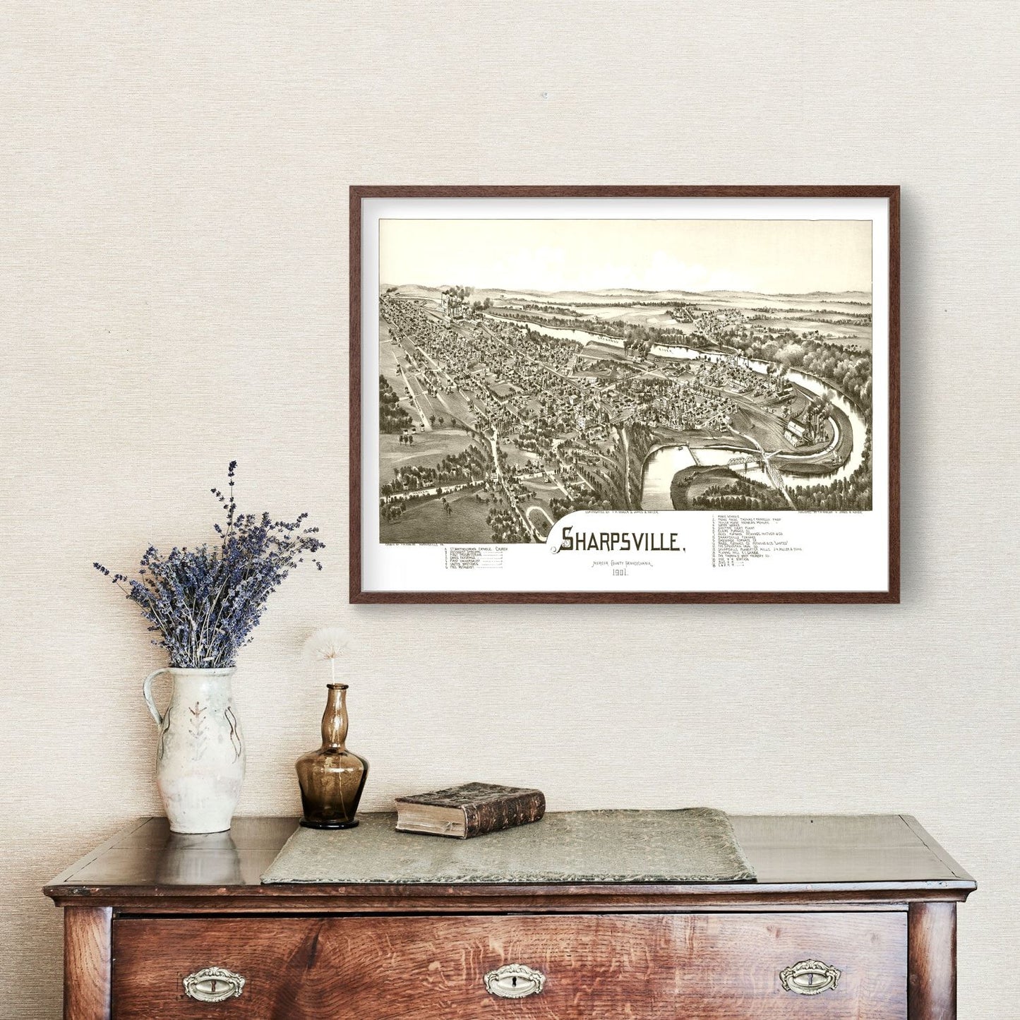Vintage Map of Sharpsville, Pennsylvania, 1901