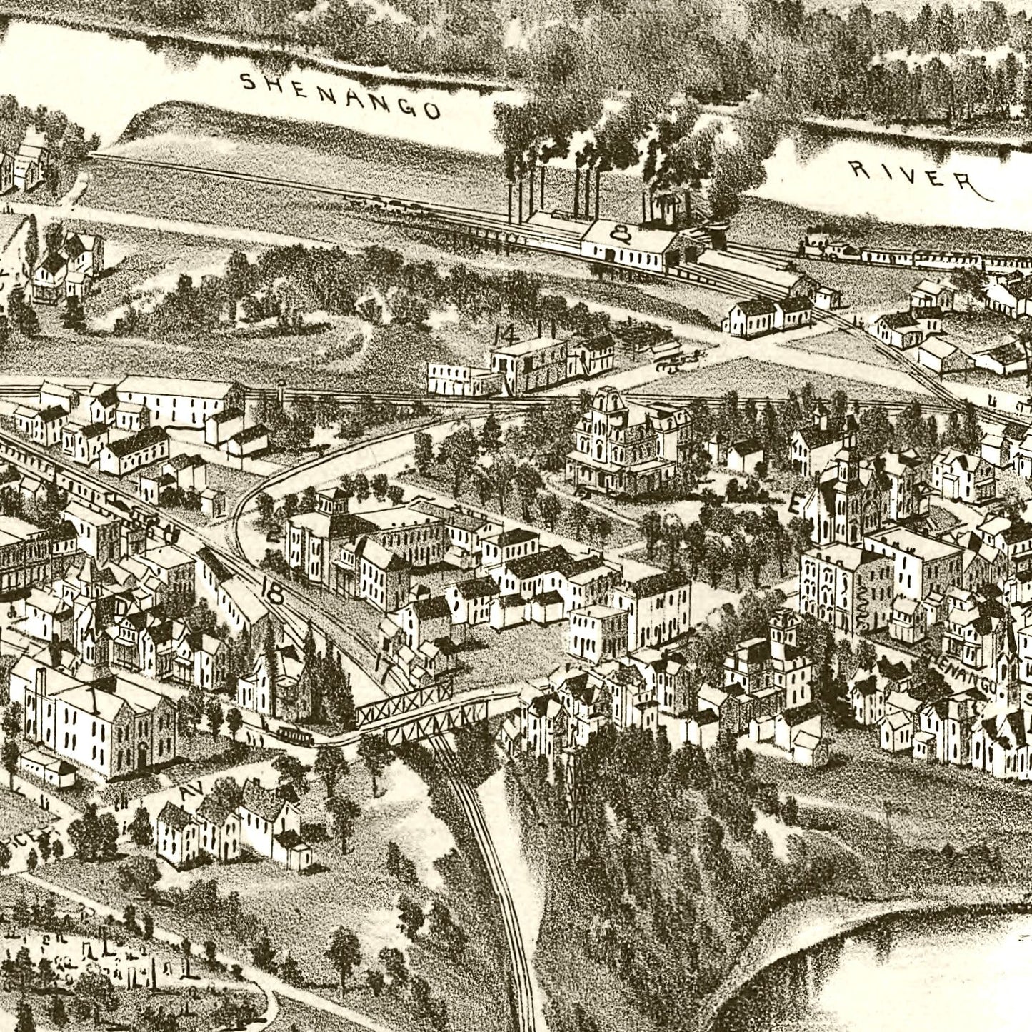 Vintage Map of Sharpsville, Pennsylvania, 1901