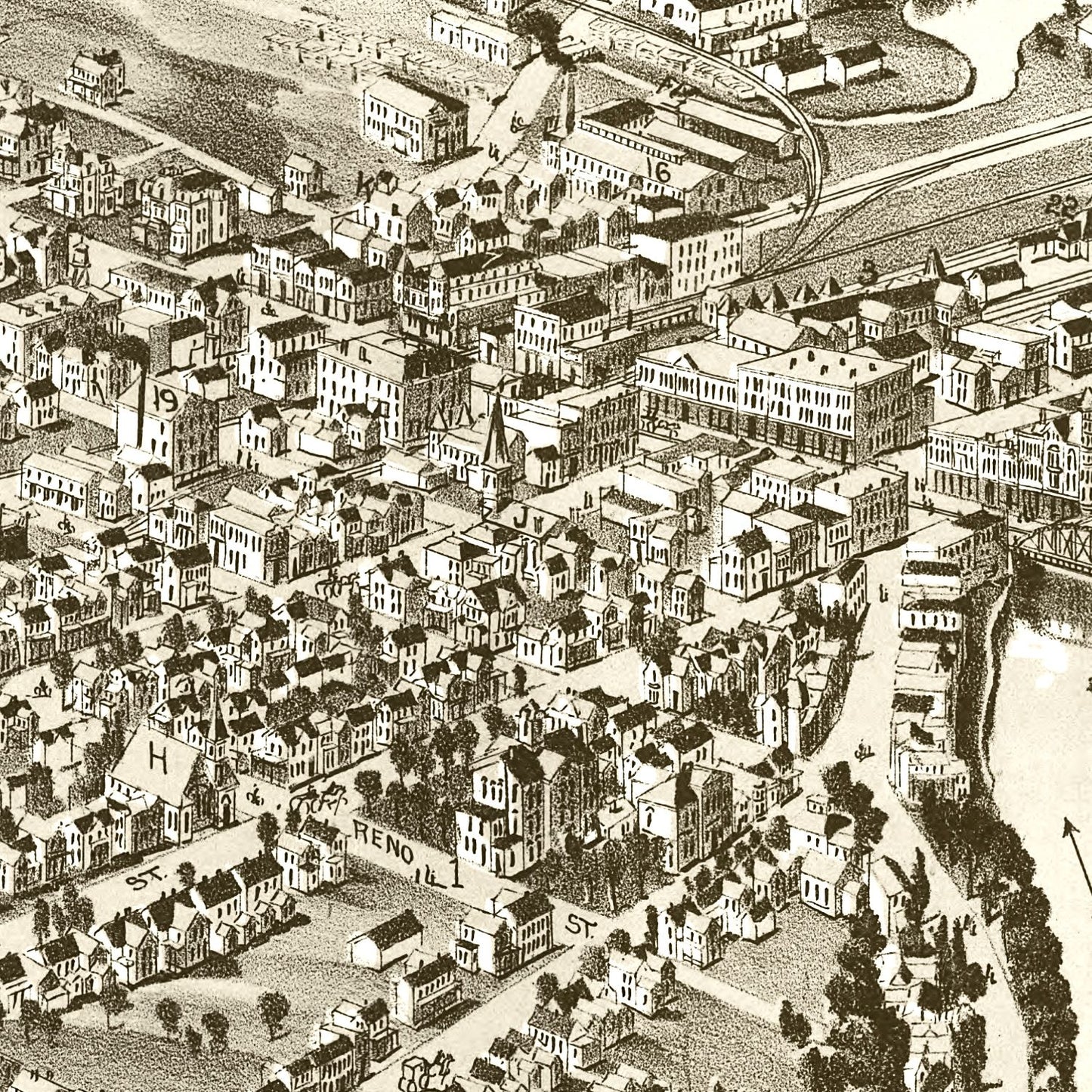 Vintage Map of Sharon, Pennsylvania, 1901