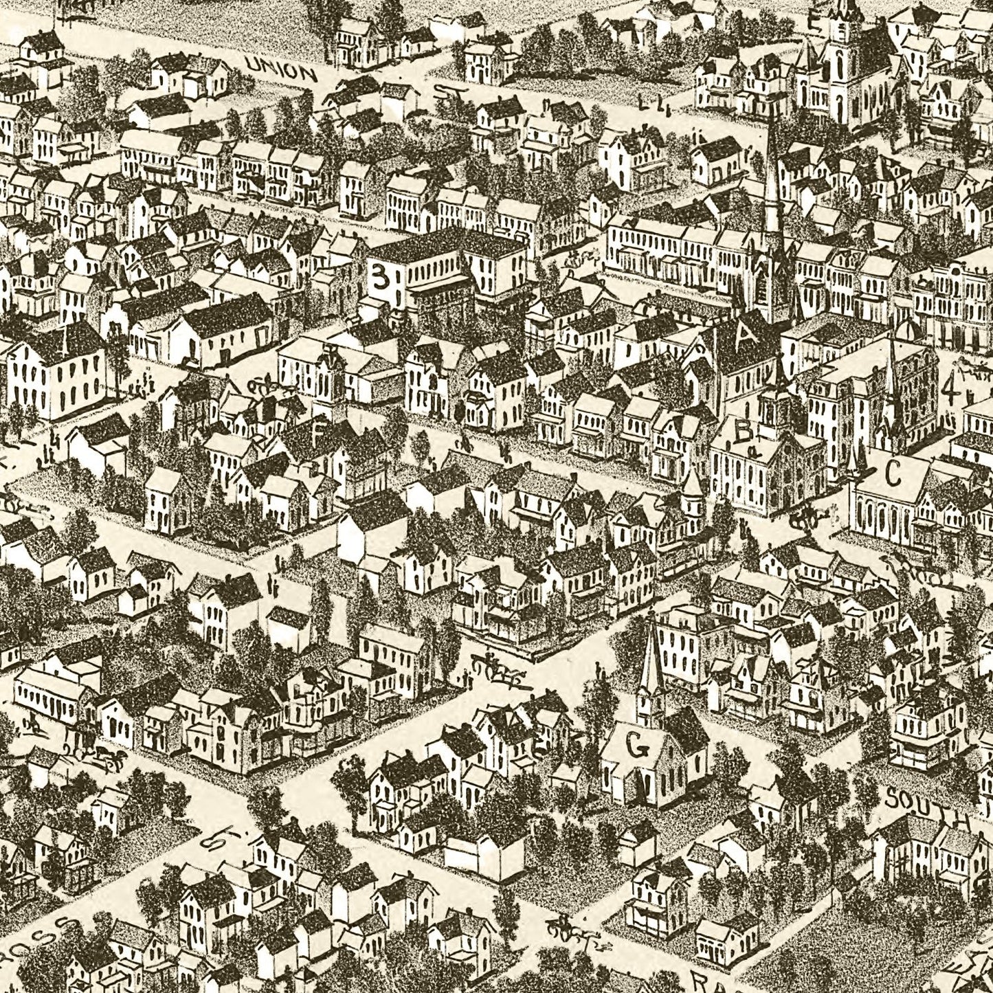 Vintage Map of Somerset, Pennsylvania, 1900