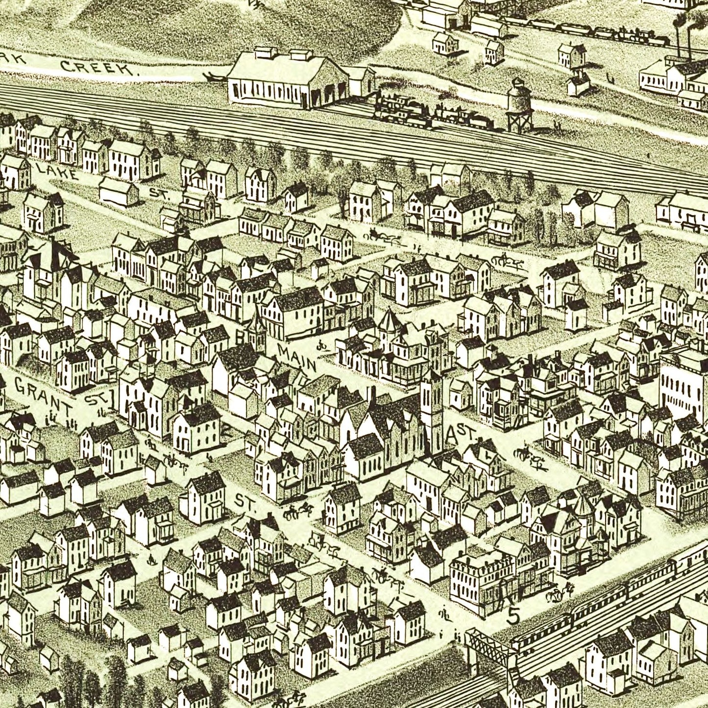 Vintage Map of South Fork, Pennsylvania, 1900