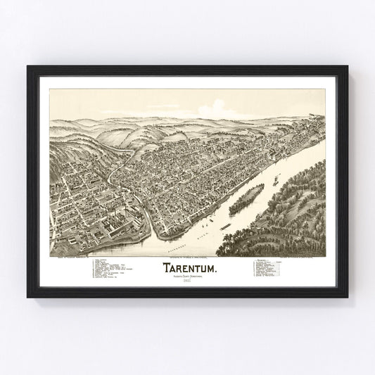 vintage map of Tarentum, Pennsylvania, 1901