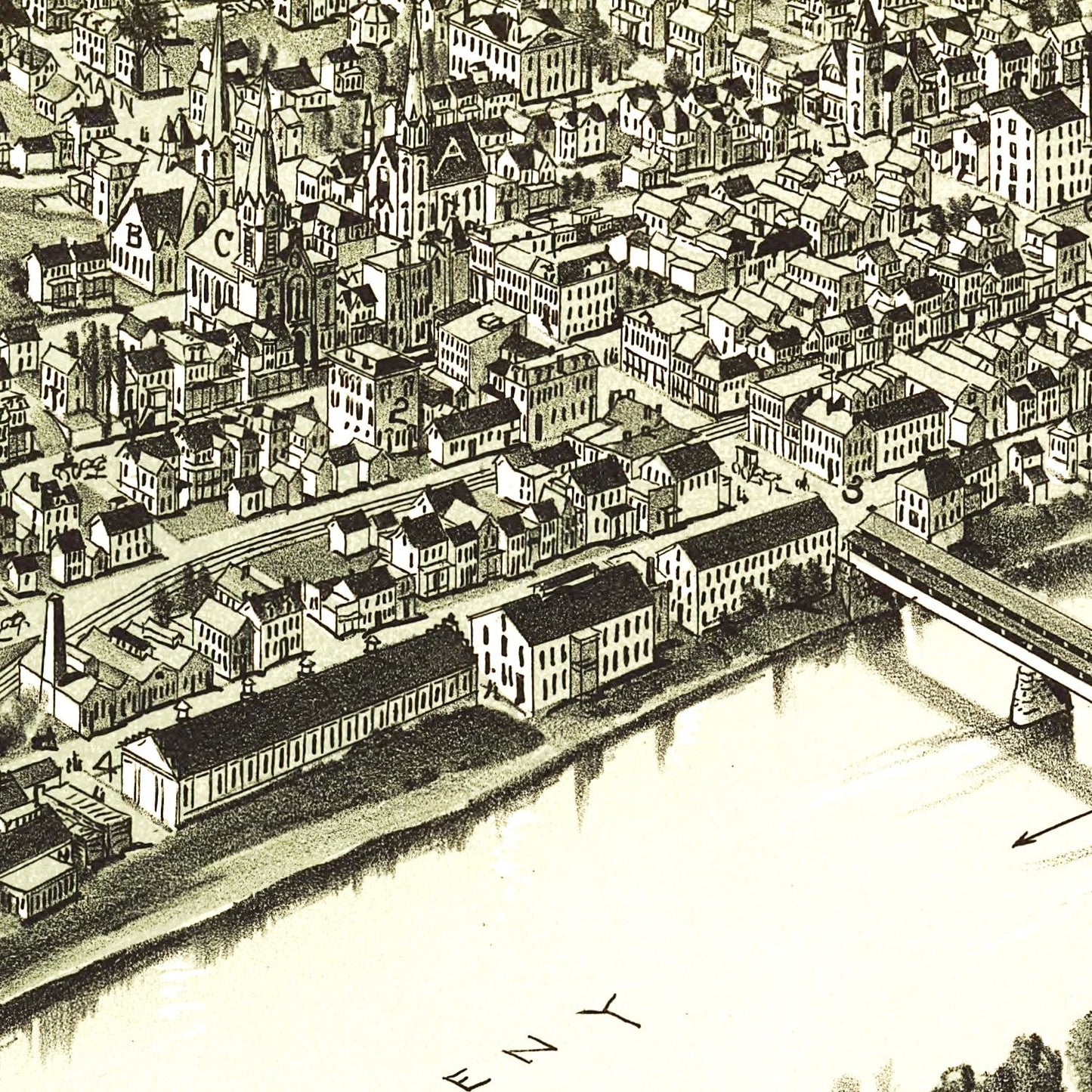 Vintage Map of West Newton, Pennsylvania 1900