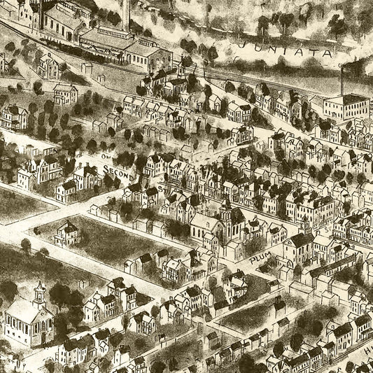 Vintage Map of Williamsburg, Pennsylvania 1906