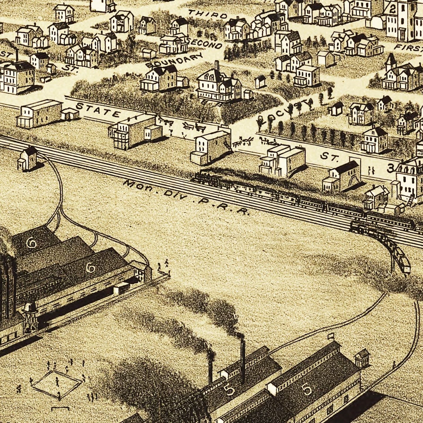 Vintage Map of Wilson and Mendelssohn, Pennsylvania, 1902