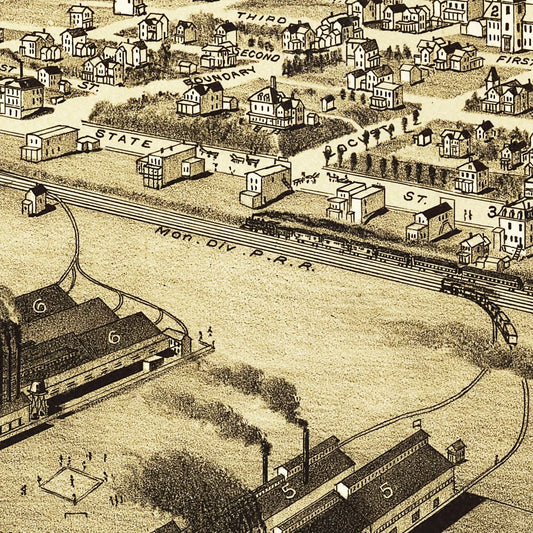 Vintage Map of Wilson and Mendelssohn, Pennsylvania, 1902