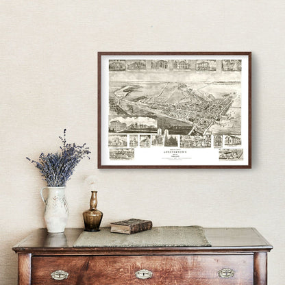 Vintage Map of Chestertown, Maryland 1907