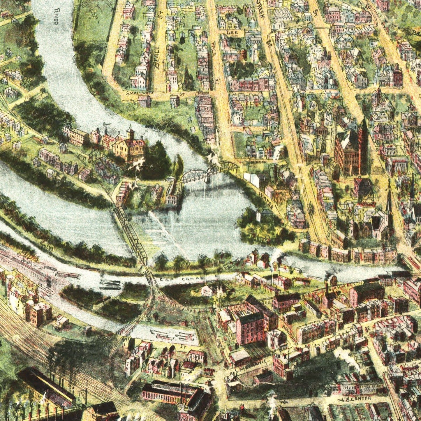Vintage Map of Cumberland, Maryland, 1906