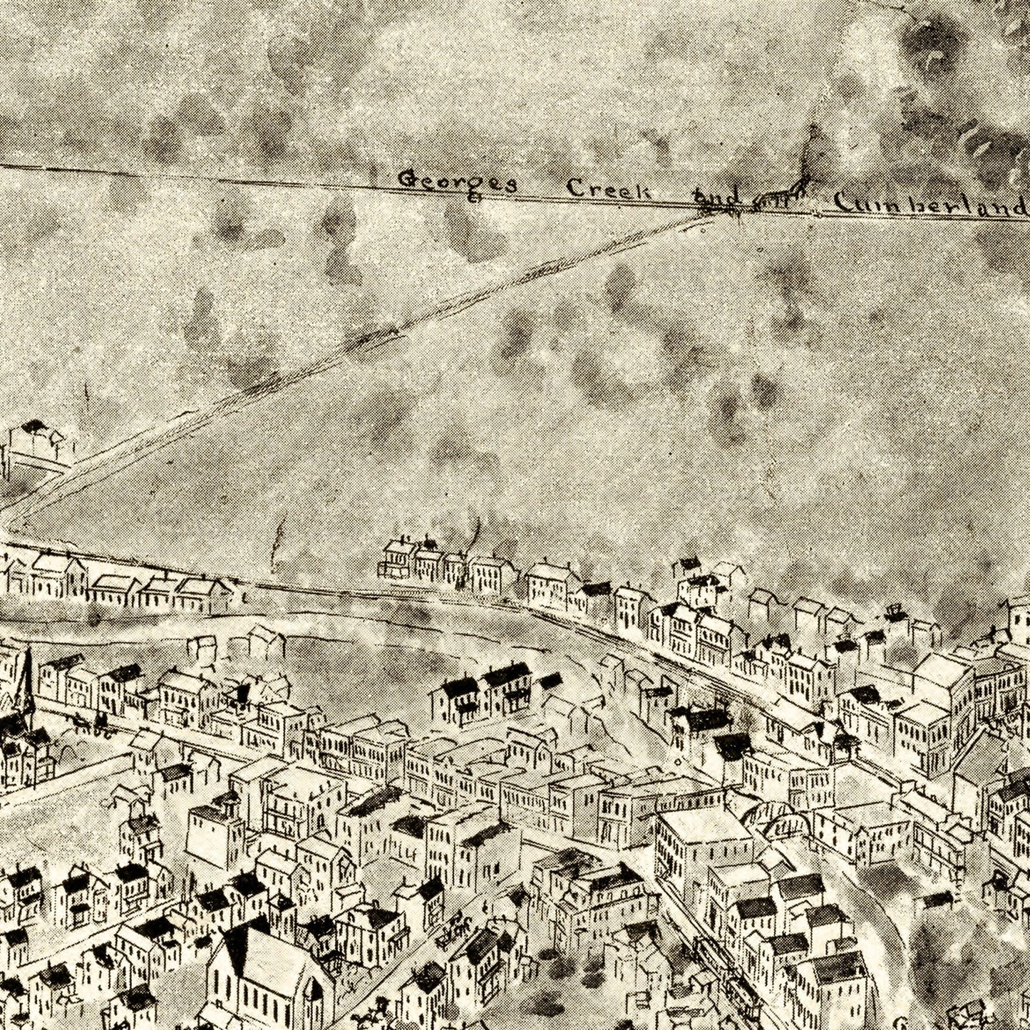 Vintage Map of Lonaconing, Maryland, 1905