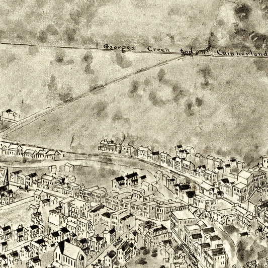 Vintage Map of Lonaconing, Maryland, 1905
