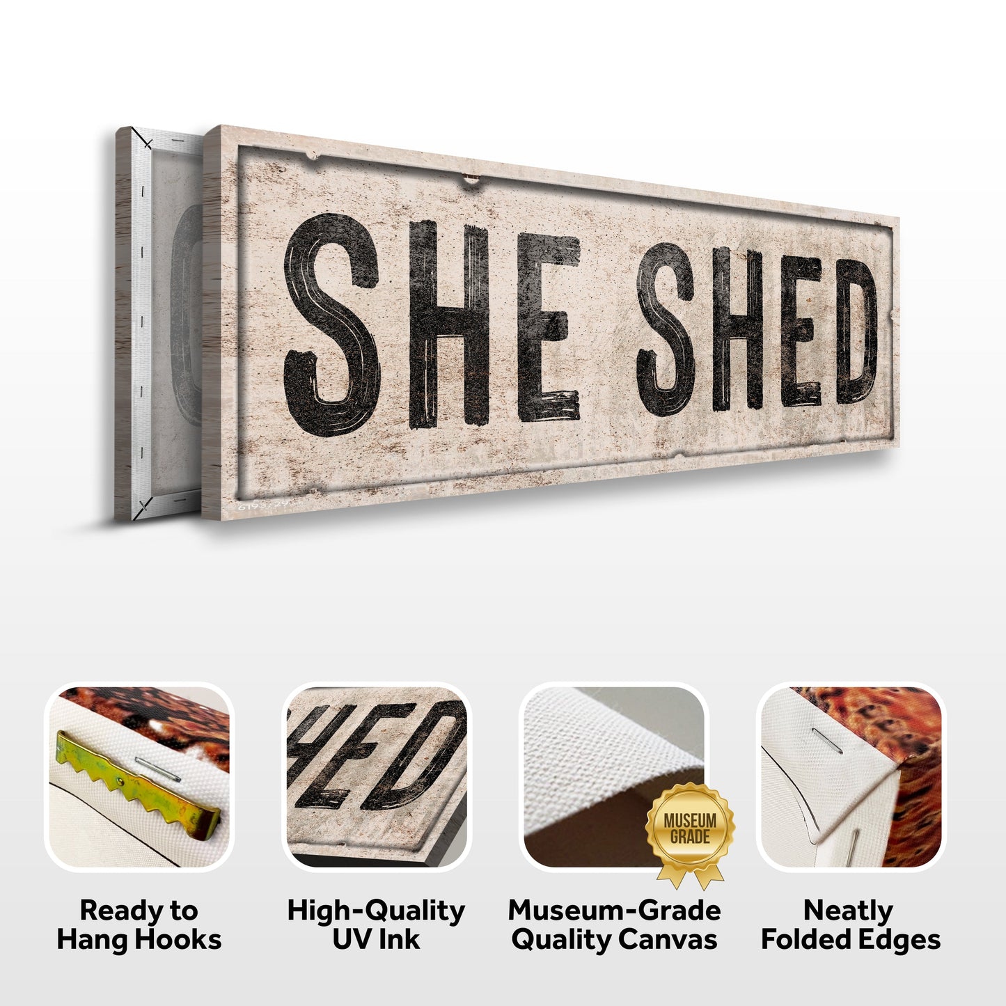 She Shed Canvas Sign V