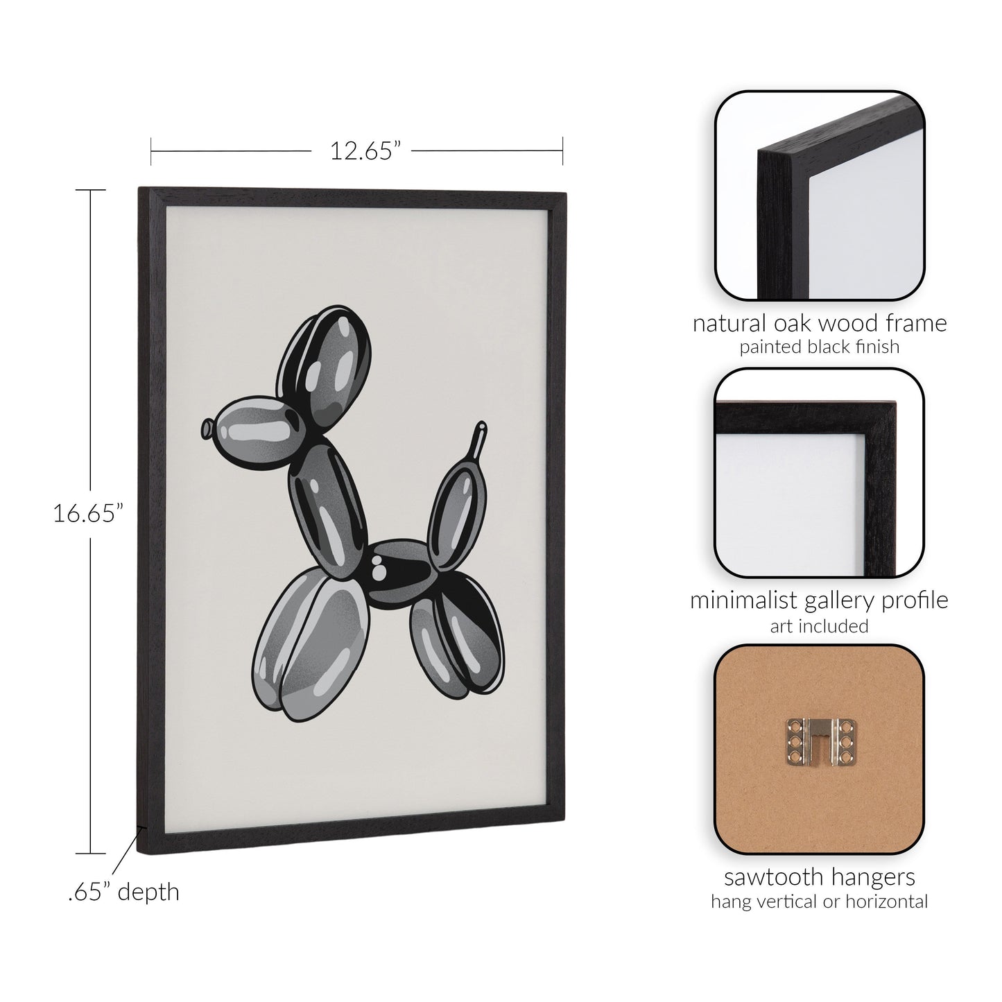 Balloon Dog Framed Wall Art Print
