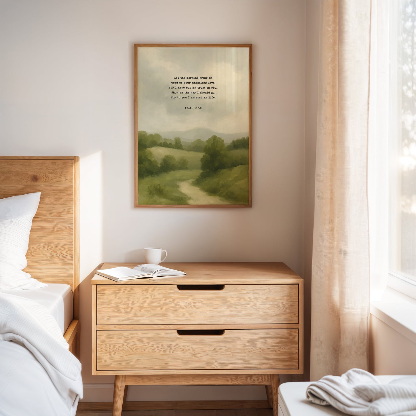 Morning Trust Psalm 143:8 Landscape Faith Print