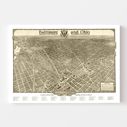 Vintage Map of Washington State, 1923
