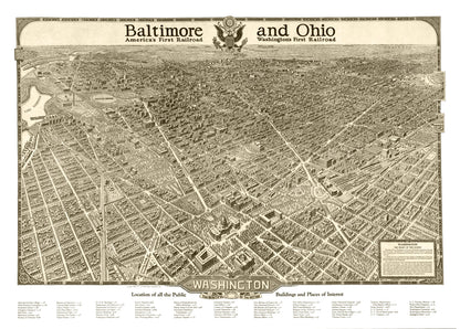 Vintage Map of Washington State, 1923