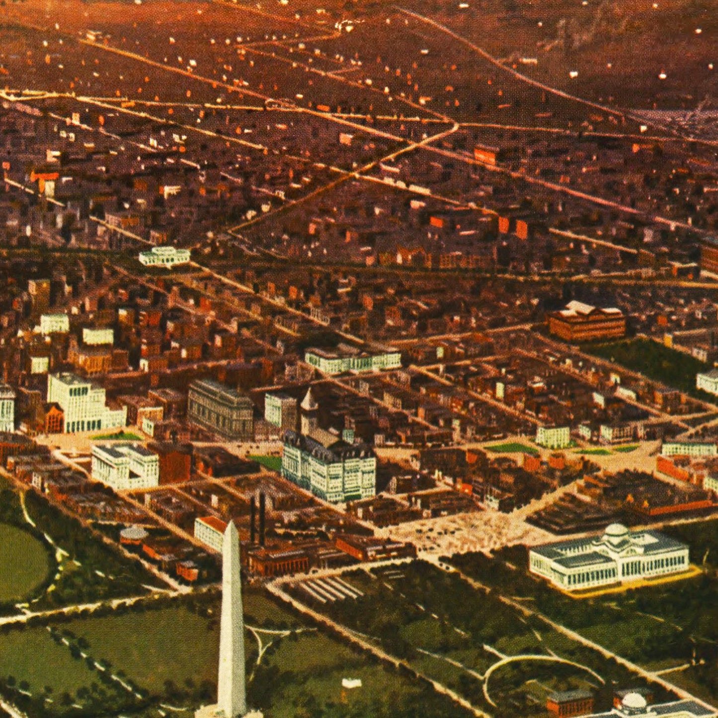 Vintage Map of Washington, DC, 1916