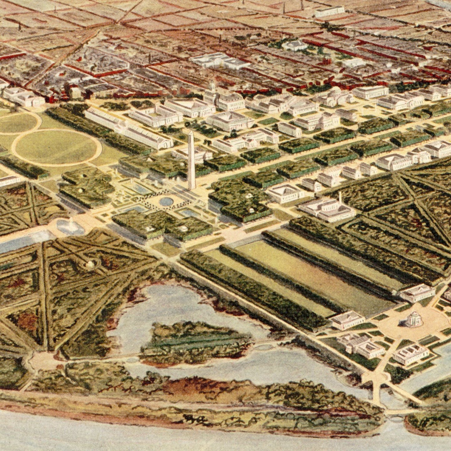 Vintage Map of Washington State, 1915